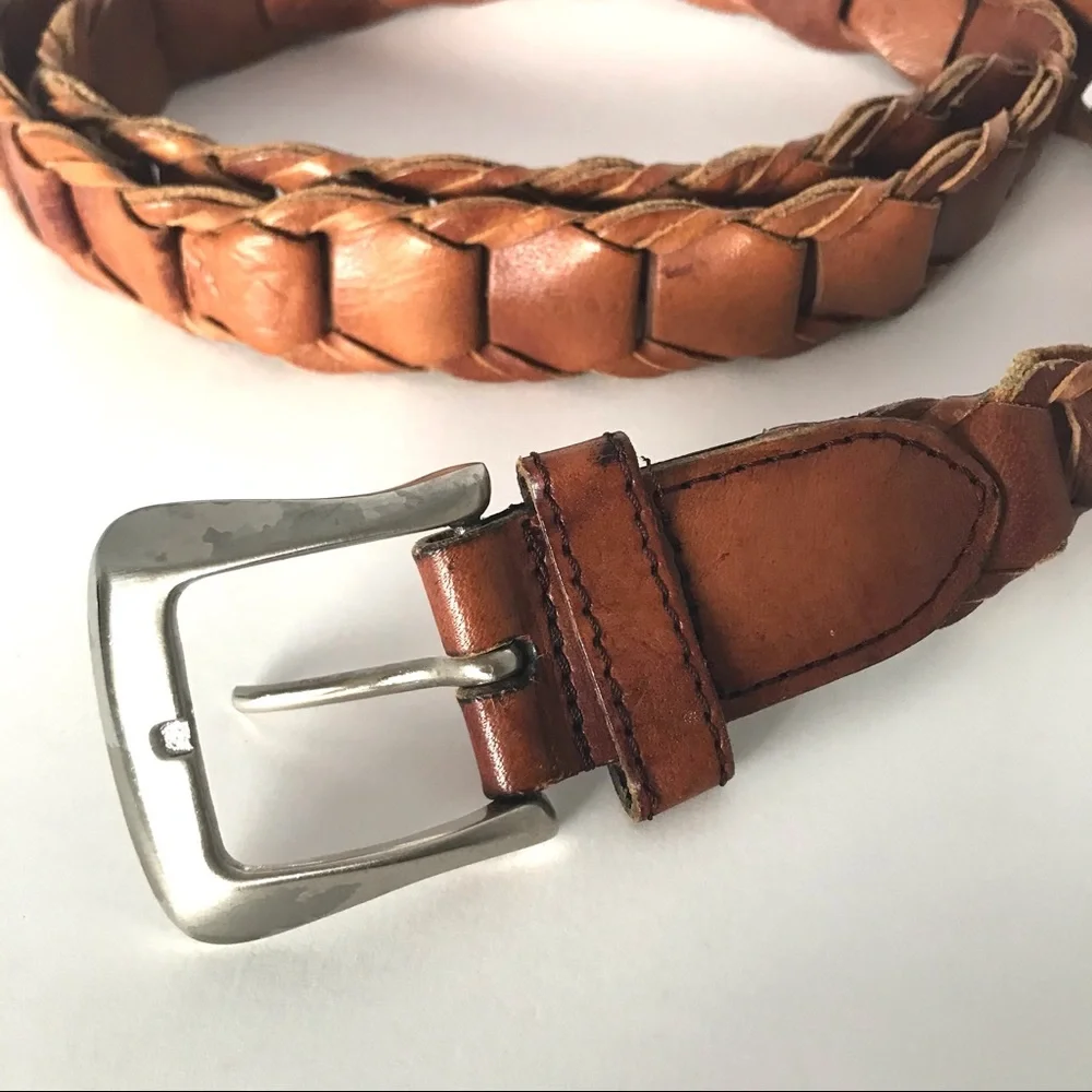 Vintage Cinnamon Genuine Leather Belt (Lg)